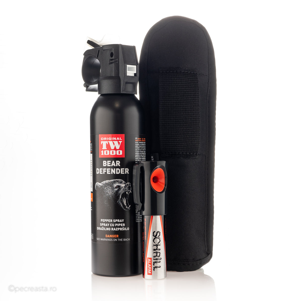 Set Protecție Urs TW1000 (Spray + Husă + Alarmă)