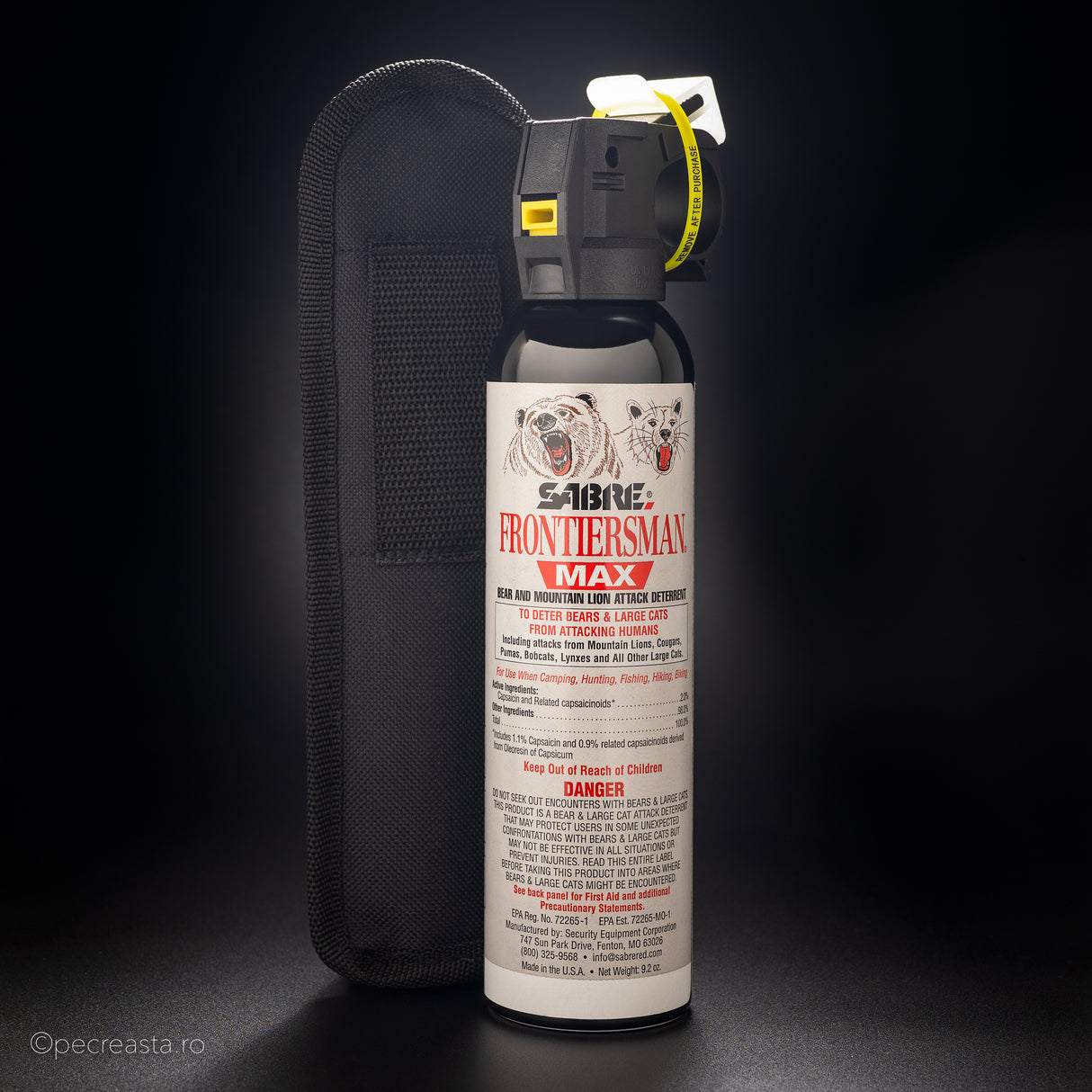 Spray Urs + Husă SABRE Frontiersman MAX