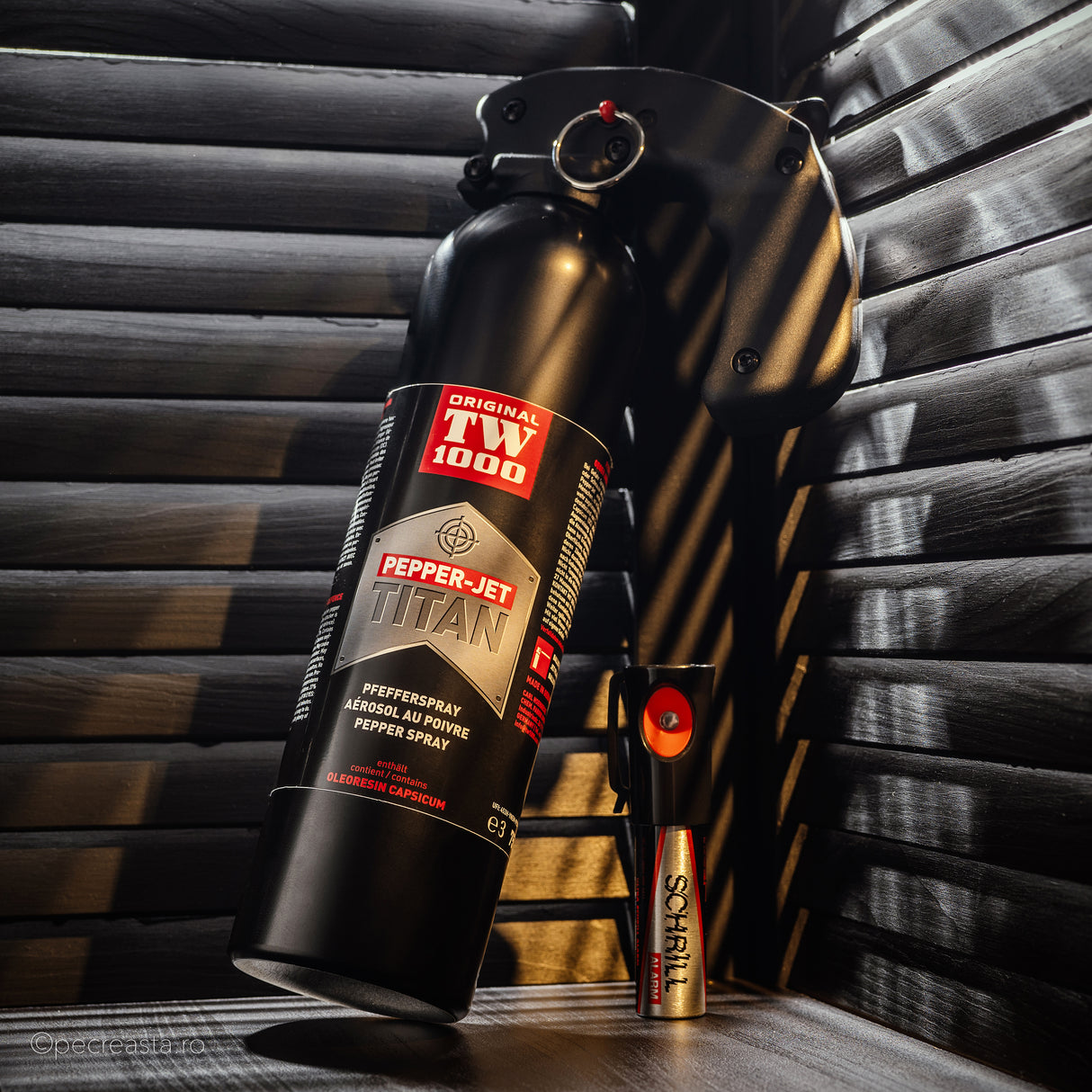 Set Apărare Spray Universal • TW1000 Titan (Spray + Alarmă)