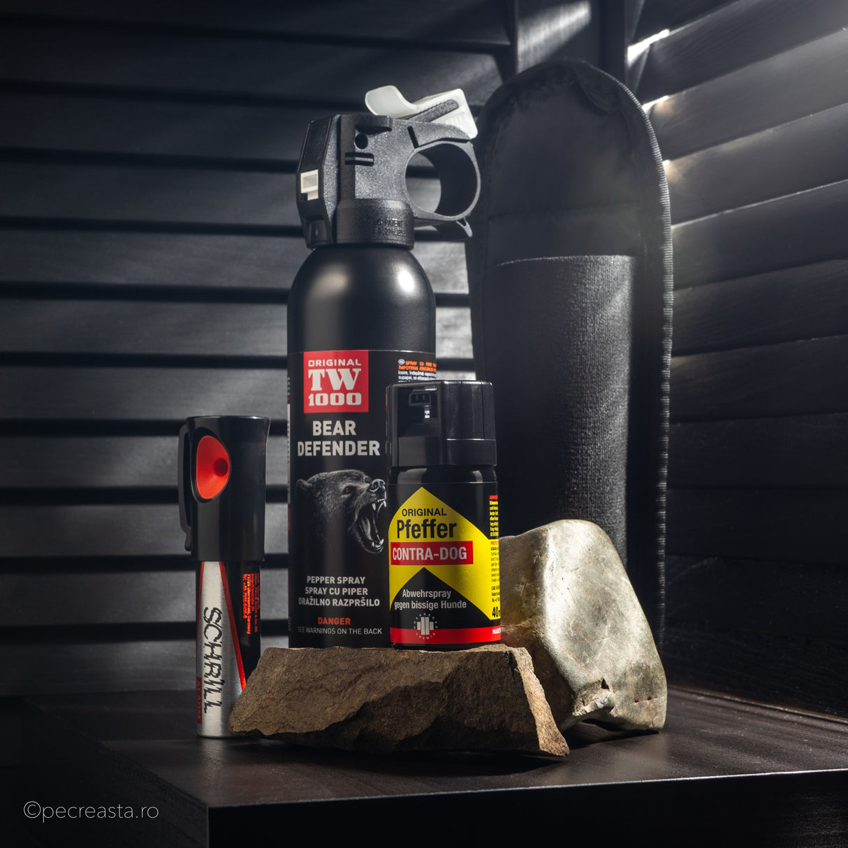 Set Complet Protecție Animale TW1000 (Spray Urs + Spray Caine + Alarmă)